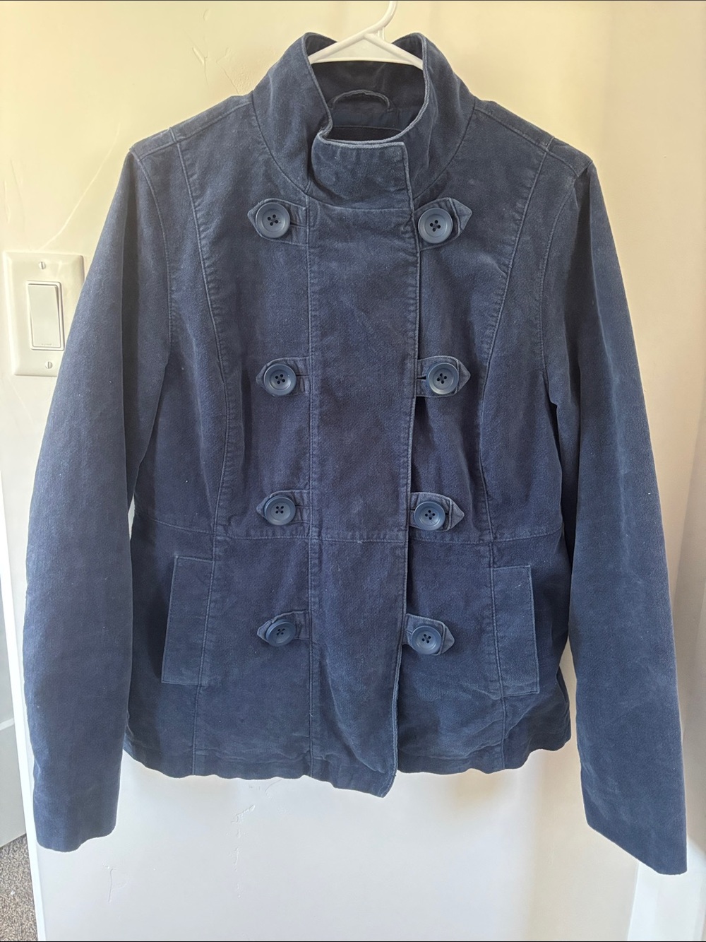 Women’s Navy Double-Breasted Jacket